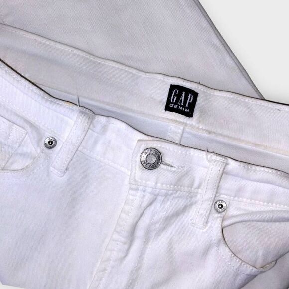 Gap Womens Jeans Sz 27 White True Skinny Ankle Stretch High Waist - Picture 6 of 7
